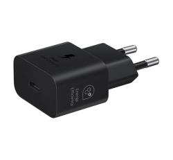 Samsung hálózati töltő Type-C aljzat (25W, GaN, PD gyorstöltő) FEKETE