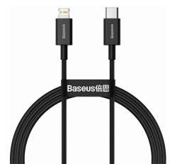 Baseus SUPERIOR adatkábel (Type-C - lightning, 20W, PD gyorstöltő, 100cm, törésgátló) FEKETECATLYS-A