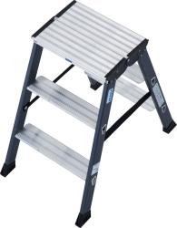 Krause Monto SePro D lépcsőfokos két oldalon járható létra, eloxált, 2x3 (125804)