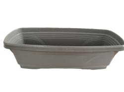 Virágláda tálcával 50 cm, szürke (892)