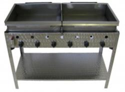 Hatégős álló lángossütő készülék olajleeresztő csappal Földgáz üzemű (BGS-6.1 LO)