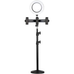 Sunpak Essential Vlogging Szett, monopod, telefonadapter,  stúdió körlámpa, fekete (SP-VGE-LED72-6)