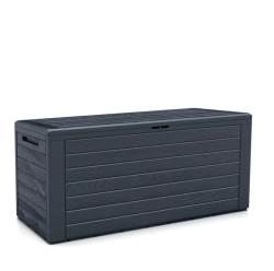 Kerti tároló láda műanyag Woodbox 280L antracit (16802)