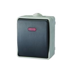 AQUATOP váltókapcsoló irányfénnyel, IP54, szürke (9876H)