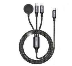Awei töltőkábel 3in1 (Type-C - Type-C/lightning, Apple Watch töltő, 100W, wireless, gyorstöltő, 120c