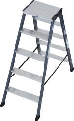 Krause Monto SePro D lépcsőfokos két oldalon járható létra, eloxált, 2x5 (125828)