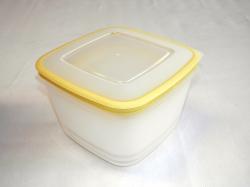 Magas műanyagdoboz szett, négyzetalapú  3 db sárga (1541)