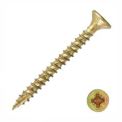Pozdorjacsavar önmetsző süllyesztett fejű PZ 5,0x 70 sárga horgany 50 db (3904728)