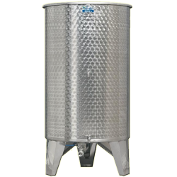 Inox 600 l-es bortartály, úszófedeles, paraffinos, 3 csappal (Zottel) (10493)