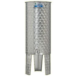 Inox 150 l-es bortartály, úszófedeles, paraffinos, 1 csappal (Zottel) (10472)