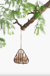 NALA drót madáretető háromszög, barna (D008)