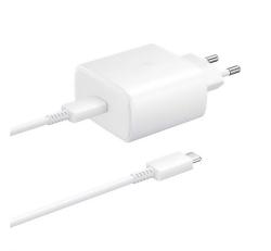 Samsung hálózati töltő Type-C aljzat (45W, PD gyorstöltő + 100cm Type-C kábel) FEHÉR