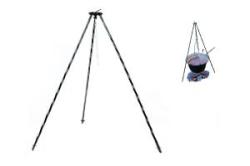 Bogrács állvány tömör fekete 1.2m (16041)