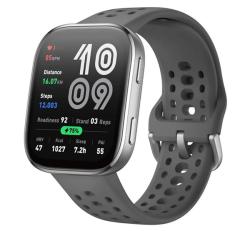 Amazfit Bip 6 okosóra (aktivitásmérő, szilikon szíj, BioTracker, GPS, IP68 vízálló) SÖTÉTSZÜRKE