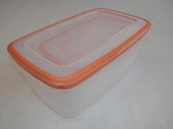 Magas műanyagdoboz szett, téglalap alapú 4 db narancsszínű (1597)