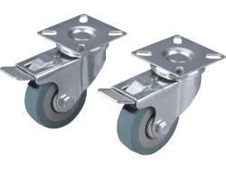 Extol készülékgörgő 2 db, önbeálló rögzítőfékkel, 50mm (8856025)