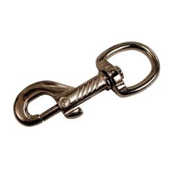 SB karabiner+forgó rugós 70 mm nikkelezett (3930301)