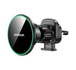 JOYROOM autós tartó (szellőzőre, mágneses, 360°, gyorstöltő, 15W, wireless, Qi2 szabvány) FEKETEJR-Z