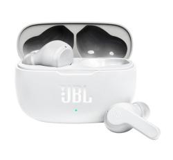JBL WAVE 200 bluetooth fülhallgató SZTEREO (v5.0, TWS, cseppálló, mélyhang kiemelés + töltőtok) FEHÉ