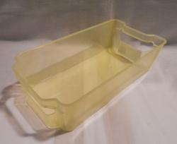 Tároló doboz, műanyag, 31x17x9 cm sárga (157)