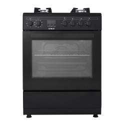 Samus (SM665AENSAN) kombinált tűzhely digitális kijelzővel, 4 égős, piezo, 60 cm, fekete