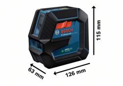 Bosch GLL 2-15 G zöld Vonallézer + LB 10 + Fali tartó (0601063W02)