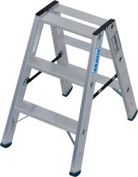 Krause Satbilo 2x3 lépcsőfokos létra, két oldalon járható, 225 kg terhelhetőség (135100)