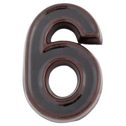 SB  kerámia házszám 6 barna 12cm (3970026)
