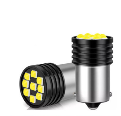 1157 LED izzó 9 SMD 21/5W fehér STROBE villogó 12V, 2 db (22124)