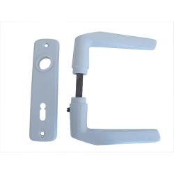 AL-LOY SB ajtókilincs 410 + ajtócím lővér kulcslyukas fehér porszórt (3986643)