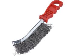 Extol Craft drótkefe hajlított, műanyag nyél; acél, 24cm (960017)