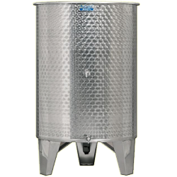 Inox 500 l-es bortartály, úszófedeles, paraffinos, 2 csappal (Zottel) (14628)