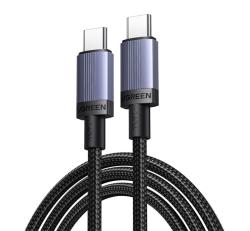 Ugreen L528 adatkábel (Type-C - Type-C, 100W, PD gyorstöltő 3.0, 200cm) SÖTÉTSZÜRKE