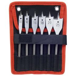 Extol Premium központmaró klt. fához 6db; 10-12-16-18-20-25mm, 152mm hosszú, edzett szénacél, hatszö