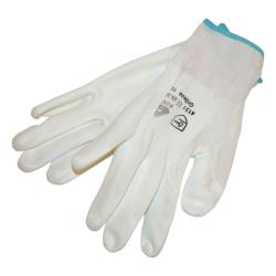 Kötött védőkesztyű, poliuretánba mártott, fehér 10-es HS-04-003