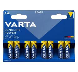 Varta LONGLIFE POWER tartós elem (AA, LR06, 1.5V, lítium) 8db/csomag