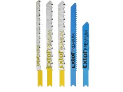 Extol Premium dekopírlap, 5db különböző típus, univerzális befogás, HSS, HCS; Bimetál (8805600)