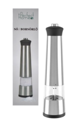 Perfect Home rozsdamentes só és bors őrlő, elemes (13303)