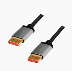 Logilink DisplayPort kábel, DP/M-DP/M, 8K/60 Hz, alu, 2 m (CDA0105)