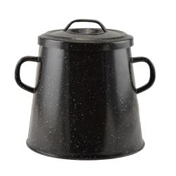 Zománcozott zsírosbödön, 5 literes fekete (14143)