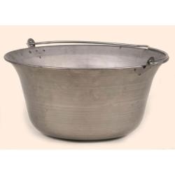 40 l-es vas gulyásbogrács csiszolt, minőségi, vastag falú