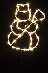 Home hóember ablakdísz, meleg fehér LED, kül- és beltéri (KID507WW)