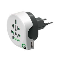 q2power World to Switzerland USB utazóadapter (1.100210)
