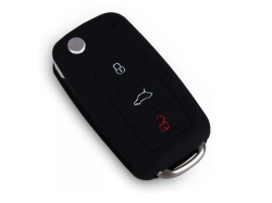 Autókulcs tok VW gumi, fekete (80124)