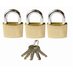 SB lakat 30mm réz (erős kivitel) 3db azonos zárlatú 5kulcs (3986424)