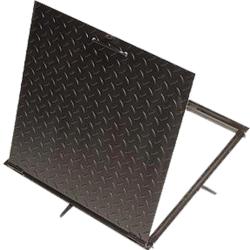 Aknafedő 60x60 cm fekete (10267)