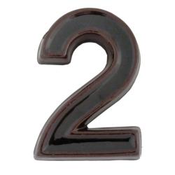 SB  kerámia házszám 2 barna 12cm (3970022)
