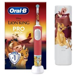 Oral-B Pro Kids+3 elektromos fogkefe+útitok, Oroszlánkirály (10PO010467)