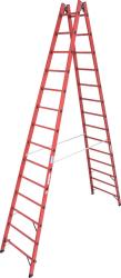 Krause Stabilo műanyag létrafokos két oldalon járható létra, 2x14 (819765)
