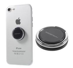 MERCURY RING tartógyűrű (fém, ragasztható, telefon tartó, kitámasztó, 360°) FEKETE/EZÜSTGP-72223